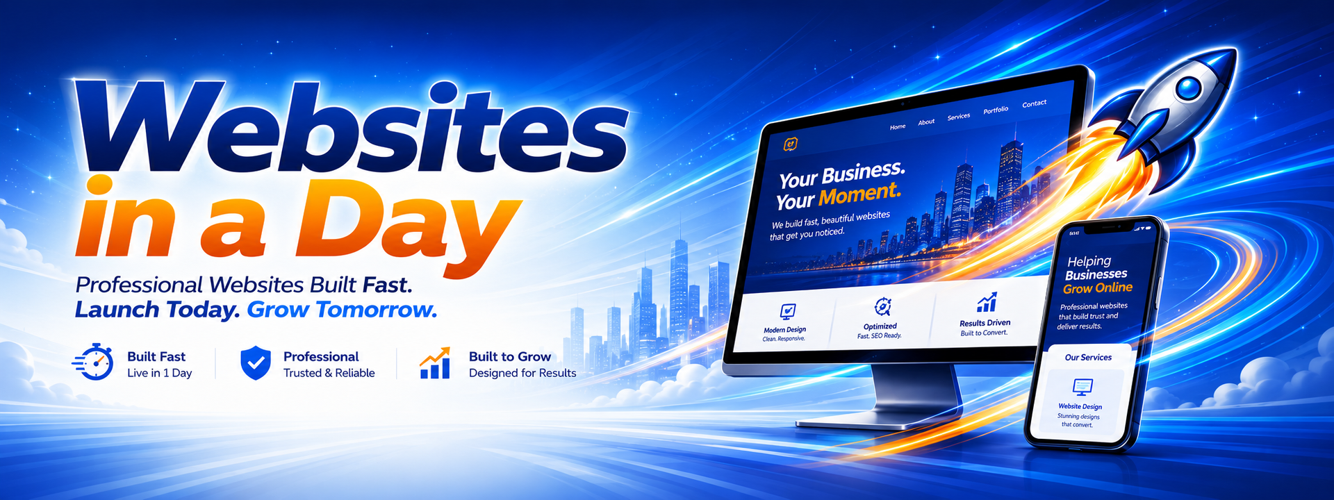 Websites in a Day professional website launch